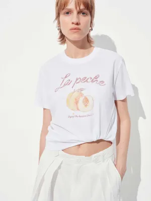 Urban Casual Fruit Pattern Cotton T-shirt