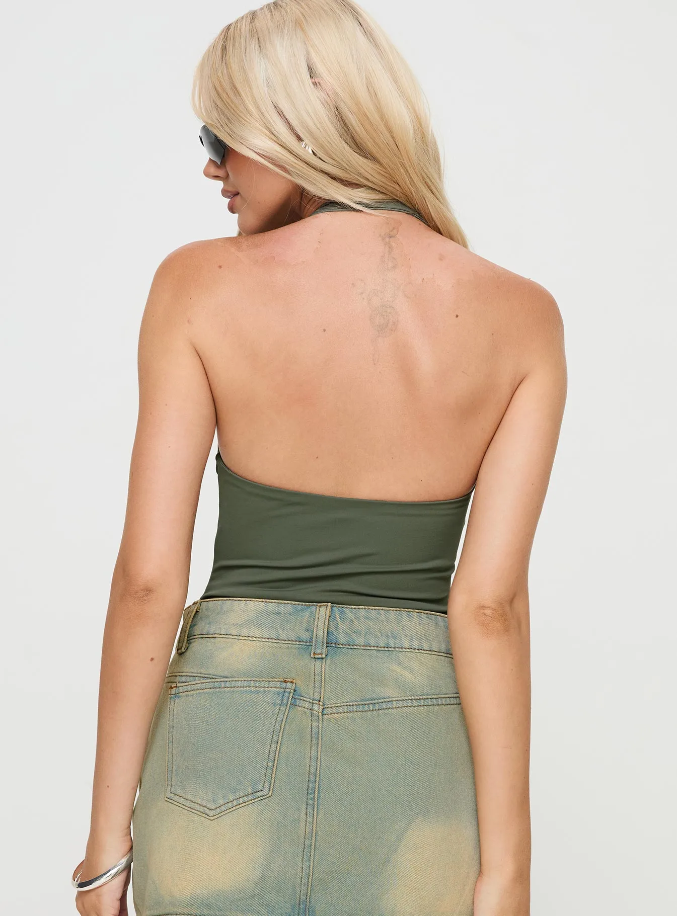 Charming Urban Clean Slim Abelie Bodysuit Green