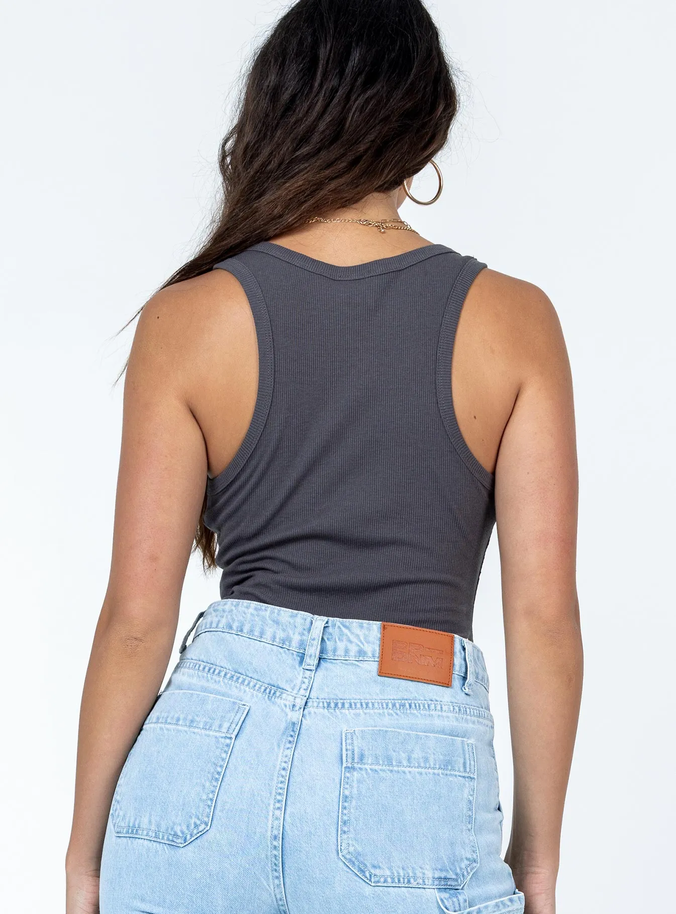 Unique Clean Camellia Bodysuit Slate Grey