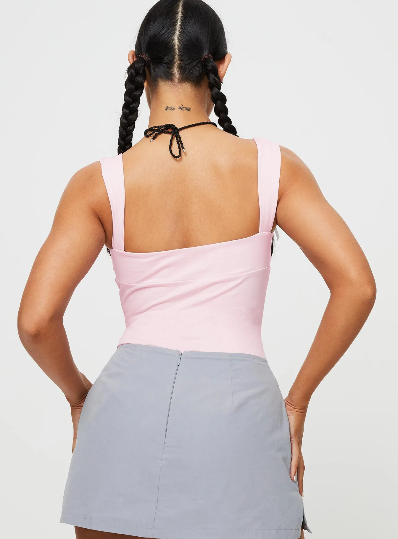 Kaylan Bodysuit Pink Casual Traveler Office Neutral