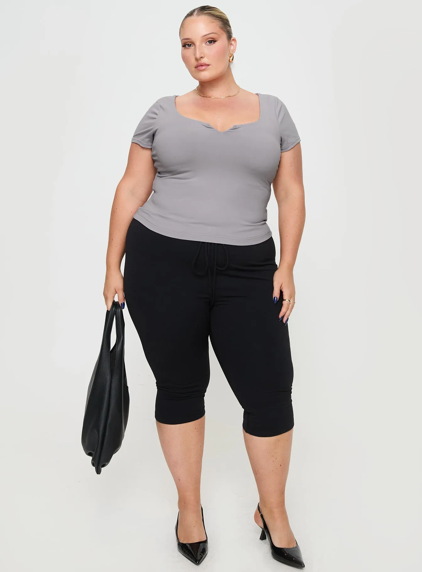 Low Impact Manufacturing Cool Comfort Serenie Top Grey Curve