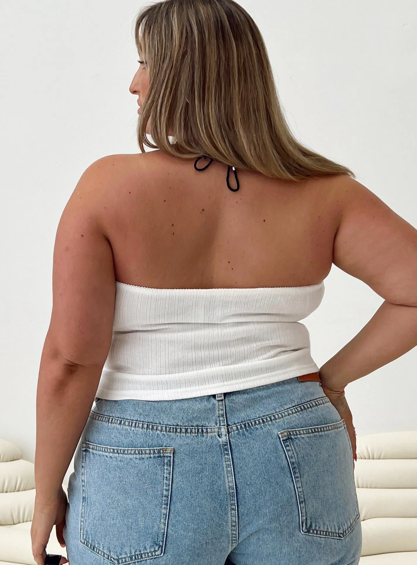 Tari Tube Top White Curve NonFadeFinish