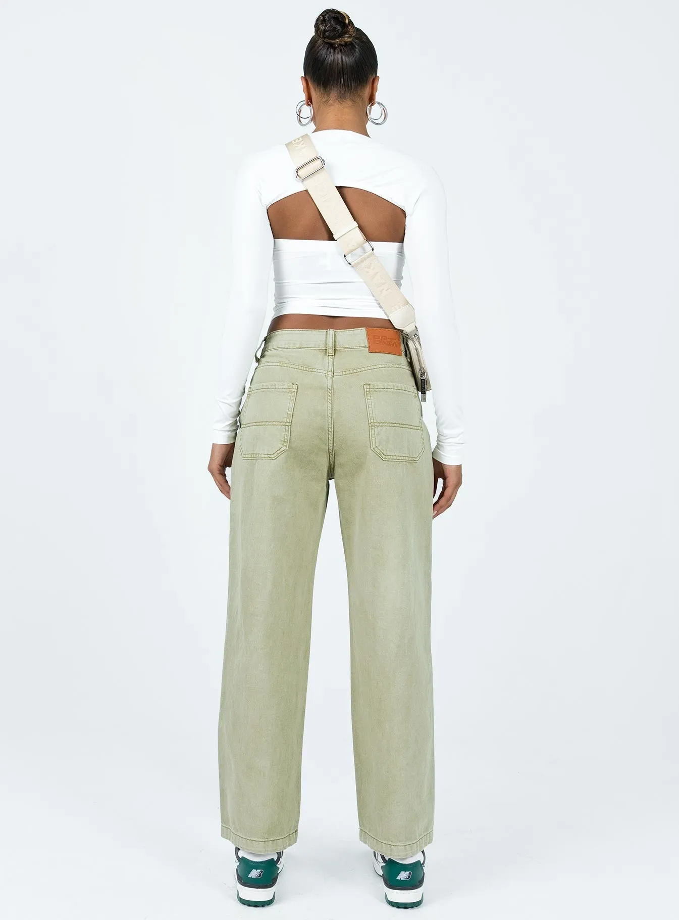Balanced Wardrobe Poseidon Slouch Denim Jean Khaki