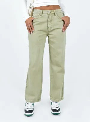 Abrasion Resistant Fabric Fashion Daily Poseidon Slouch Denim Jean Khaki