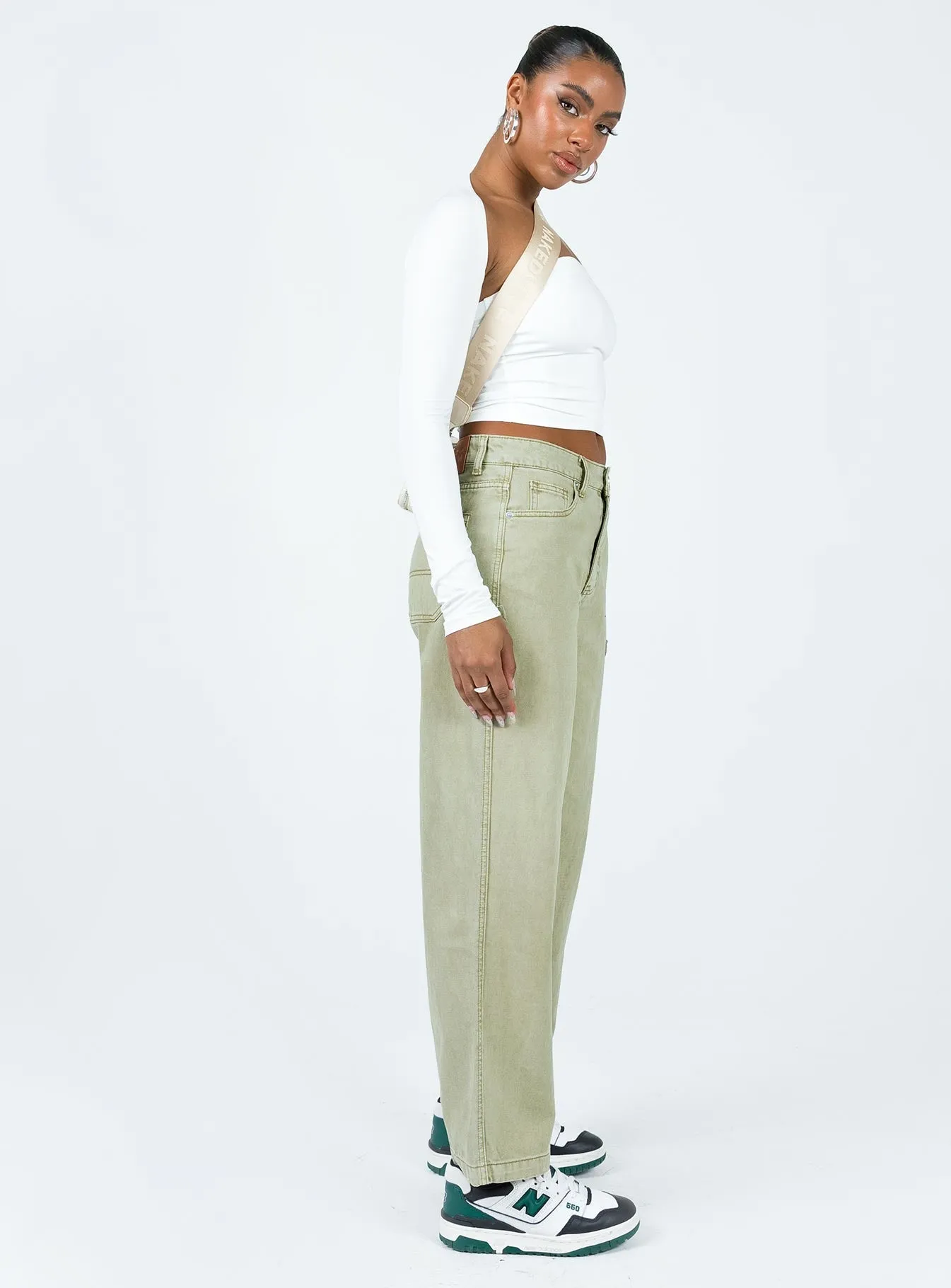Evening Stroll Urban Explorer Poseidon Slouch Denim Jean Khaki
