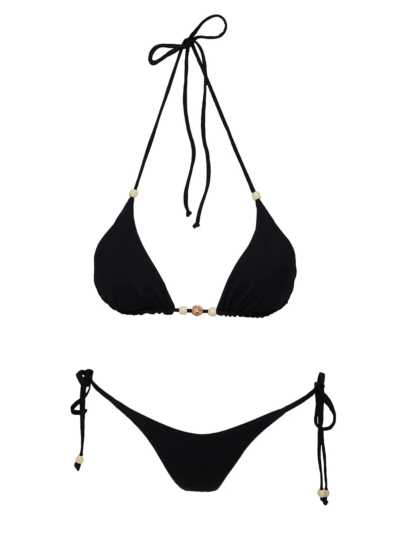 Smithie Triangle Bikini Top Black Long Last Shape