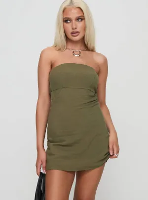 Yahir Mini Dress Sage Charming Style Beat Soft