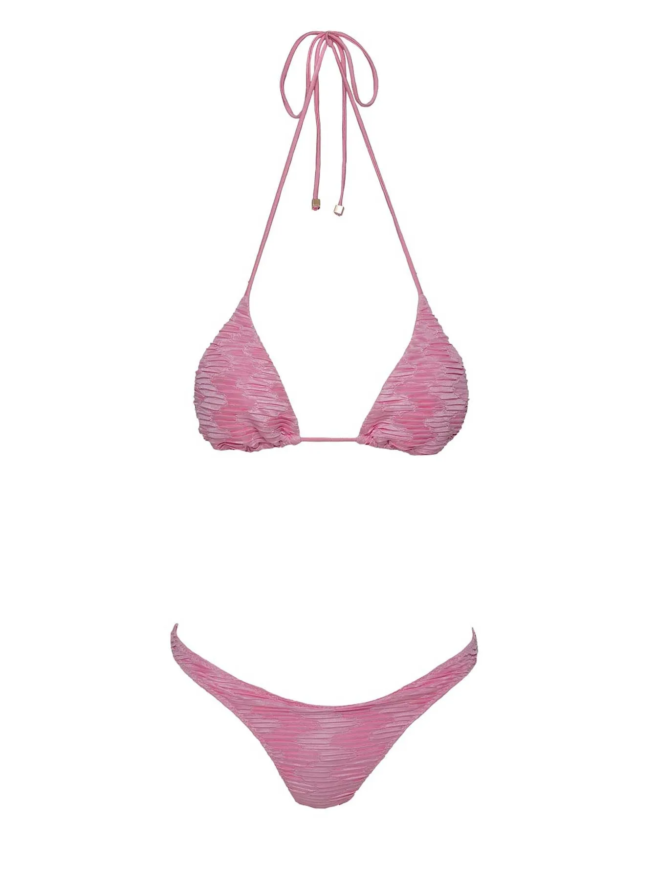 Anti Fade Technology Hygienic Lining Love Letters High Cut Cheeky Bikini Bottoms Pink