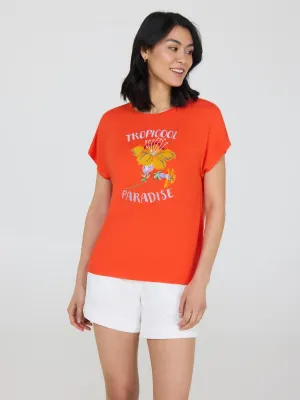Virtual Fit Silent Mood "Tropicool Paradise" Graphic T-Shirt