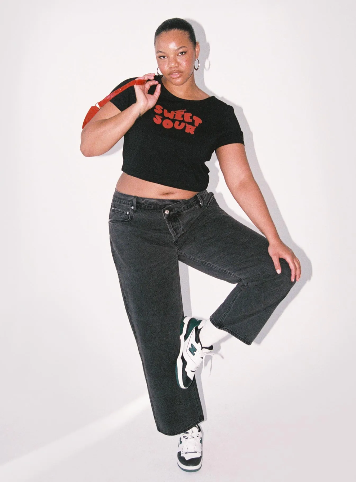 Holly Asymmetric Straight Leg Jean Black Denim Curve Festival Outfit Everyday