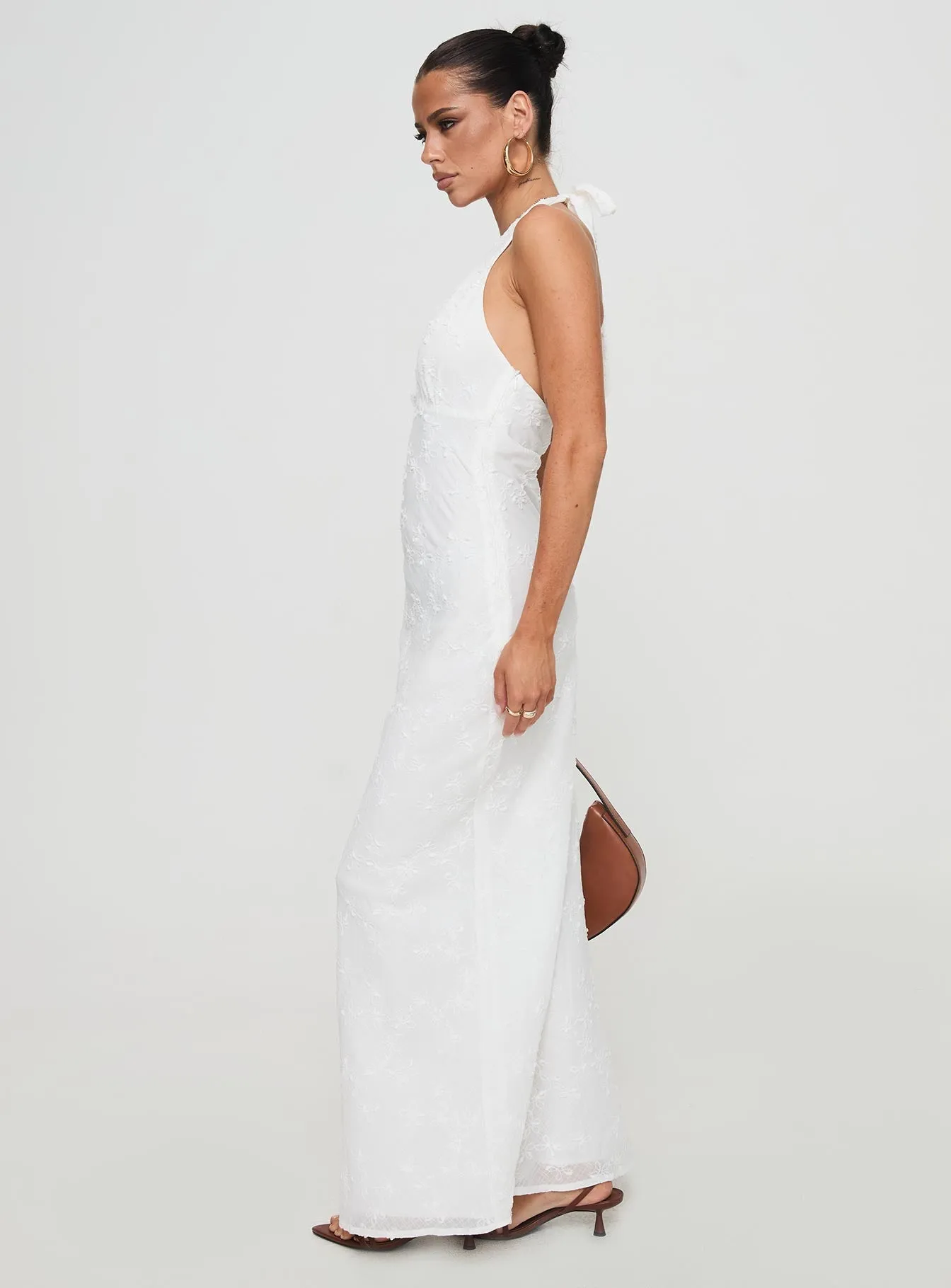 Shell Shine Desert Path Koral Maxi Dress White