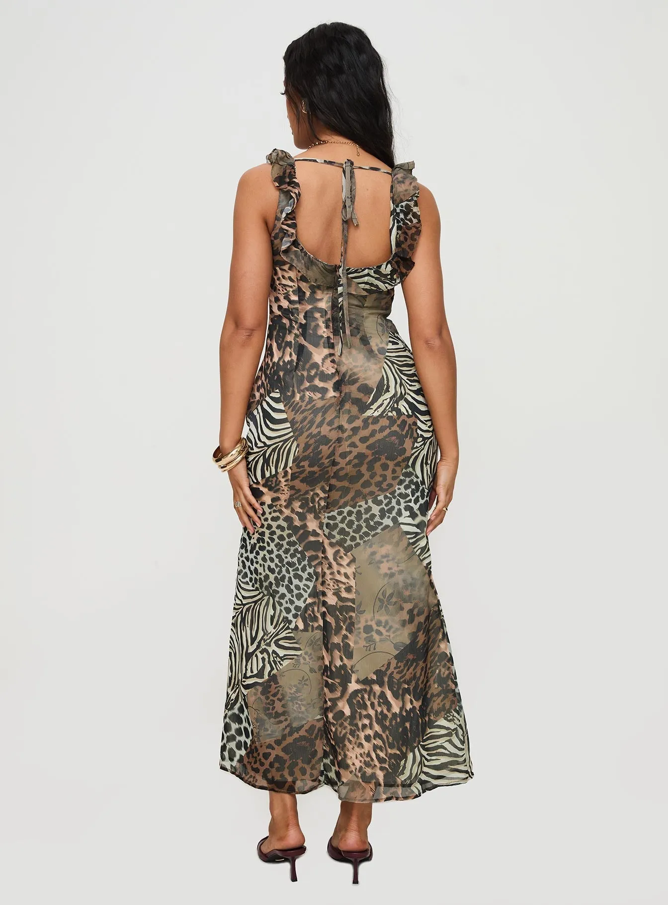 Sunset Glow Ismeralda Maxi Dress Leopard