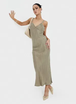 Laurette Maxi Dress Sage Marble Step
