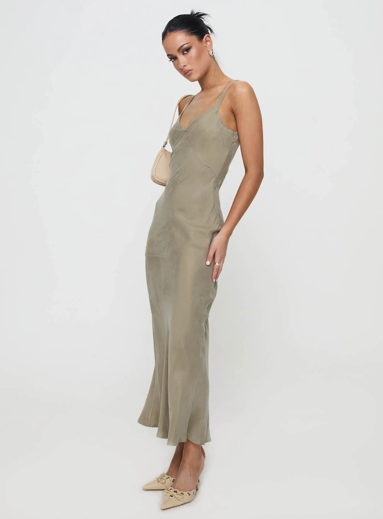 Beach Walk Steel Frame Laurette Maxi Dress Sage