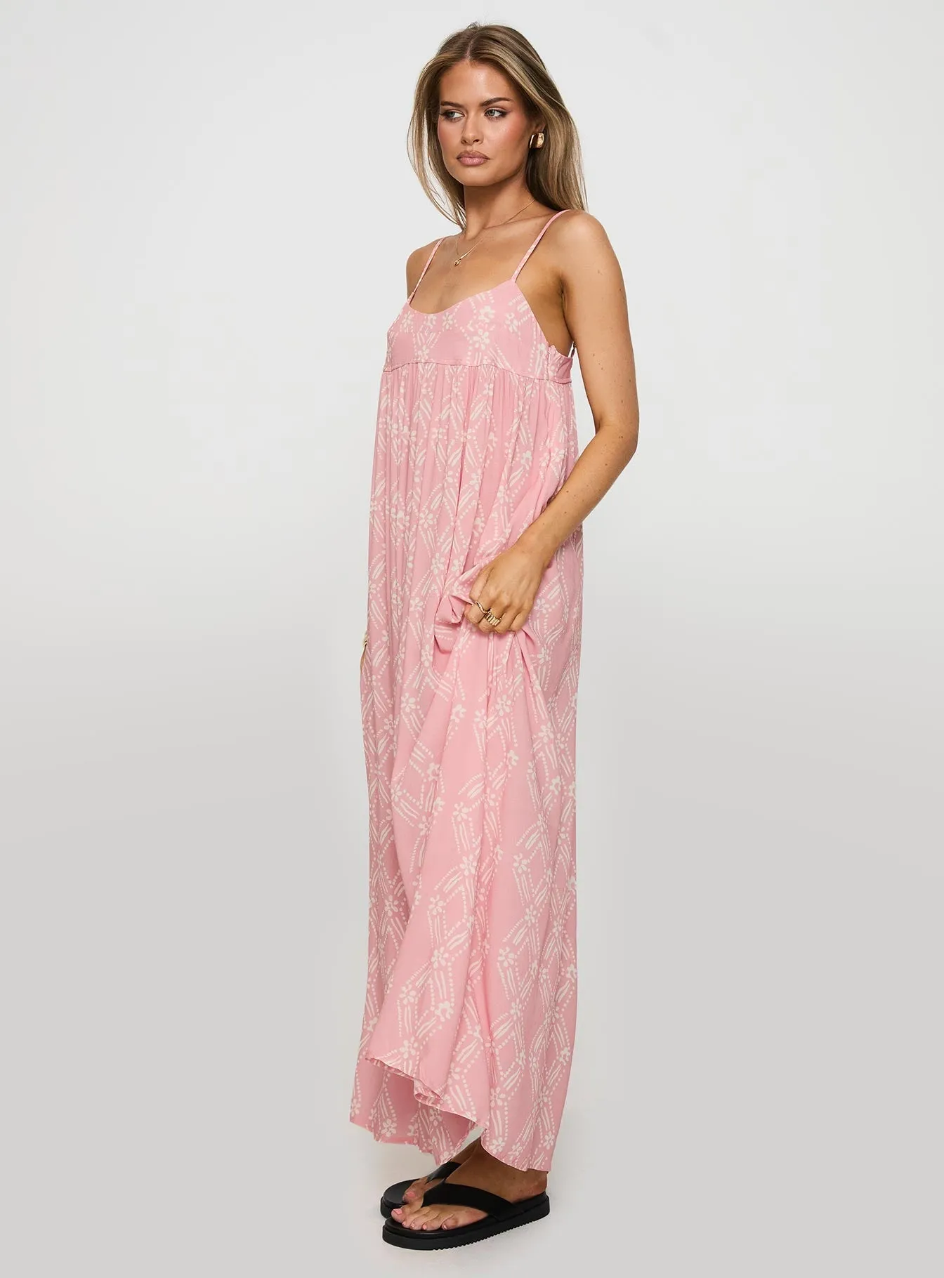 Seabreeze Maxi Dress Pink Lantern Glow