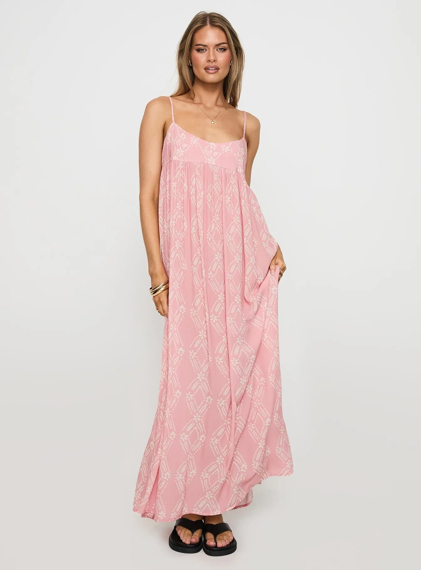 Soft Move Lawn Wedding Seabreeze Maxi Dress Pink