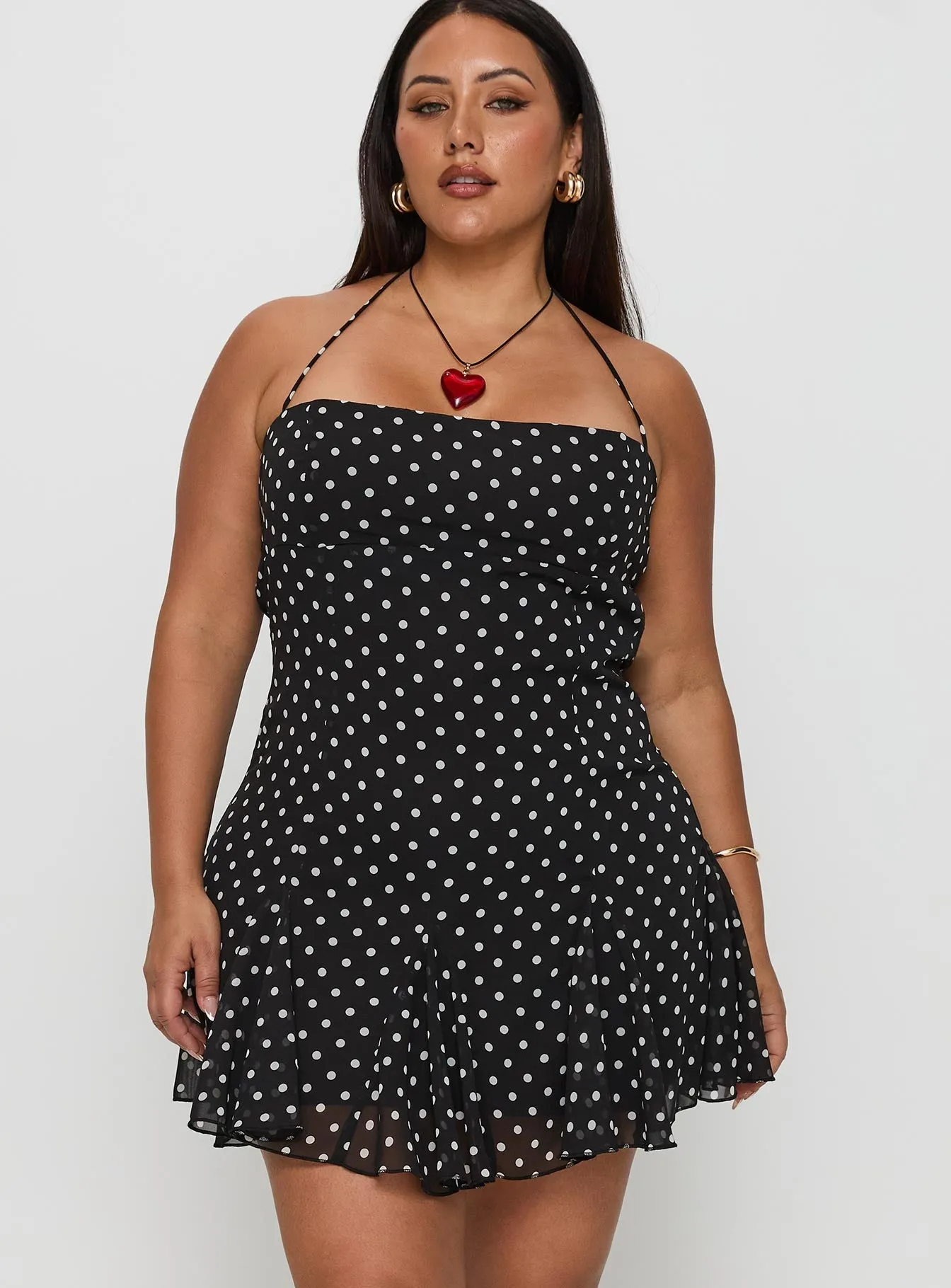 Delamere Mini Dress Black / White Curve Bright patterned mini for spring