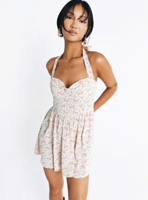 Bold color mini Stage Glow Lyle Mini Dress Pink Floral