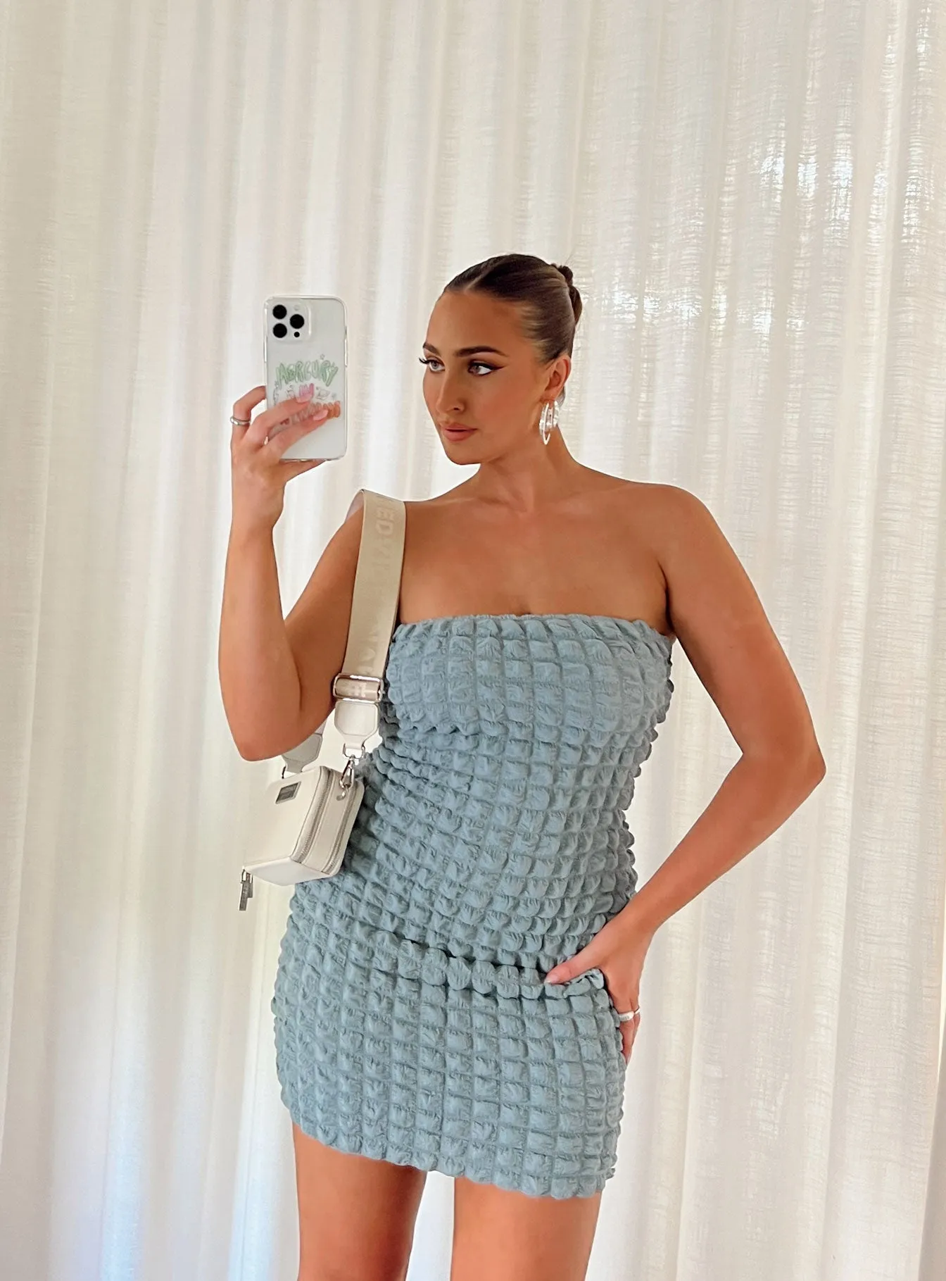 Balmoral Mini Dress Blue Timeless Chic Heat Proof