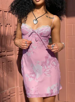 Carisa Mini Dress Pink Youthful Look Smart Wear