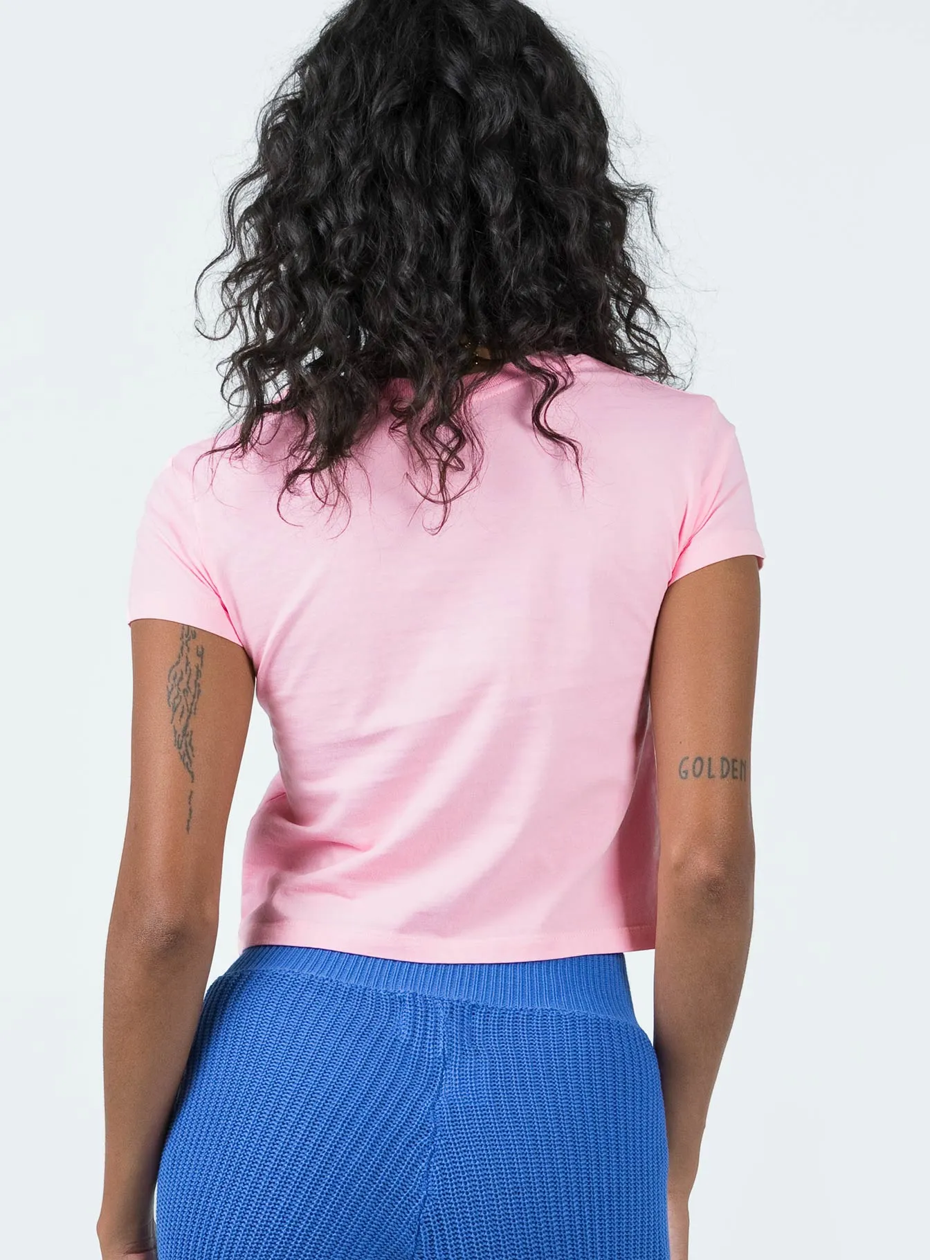 Big City Tee Pink Light Fit Drip Dry Fabric