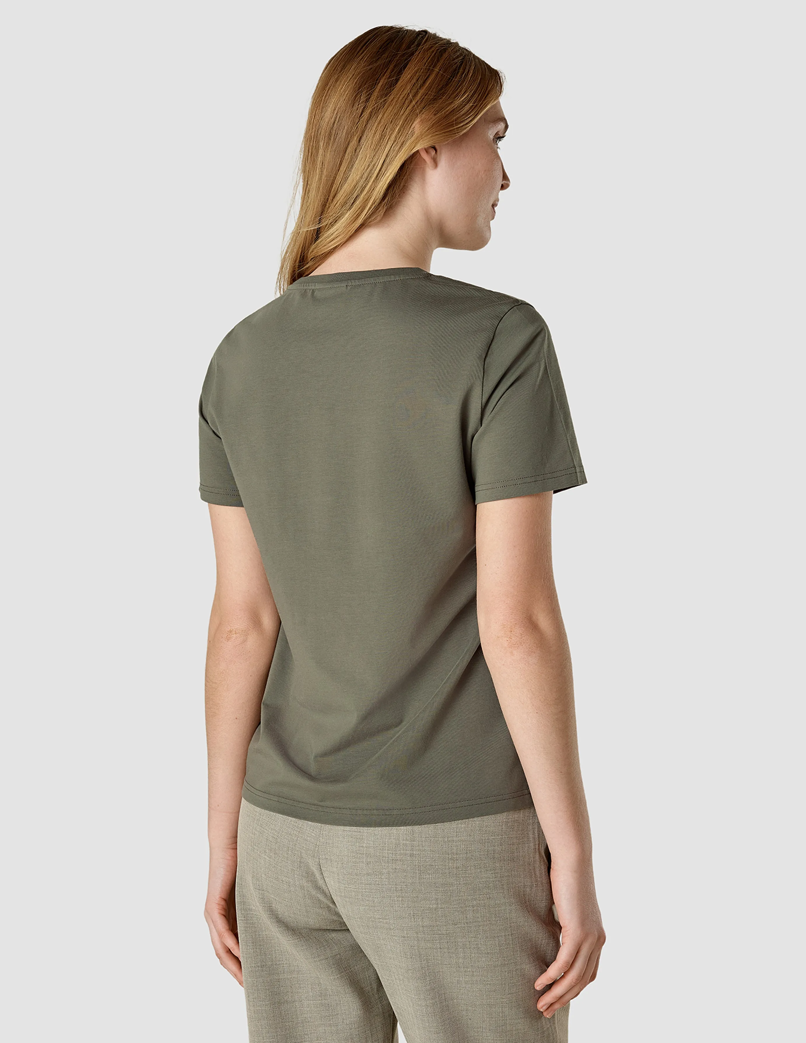 Supima Autograph T-shirt Dark Olive AI Core SplitHemDesign