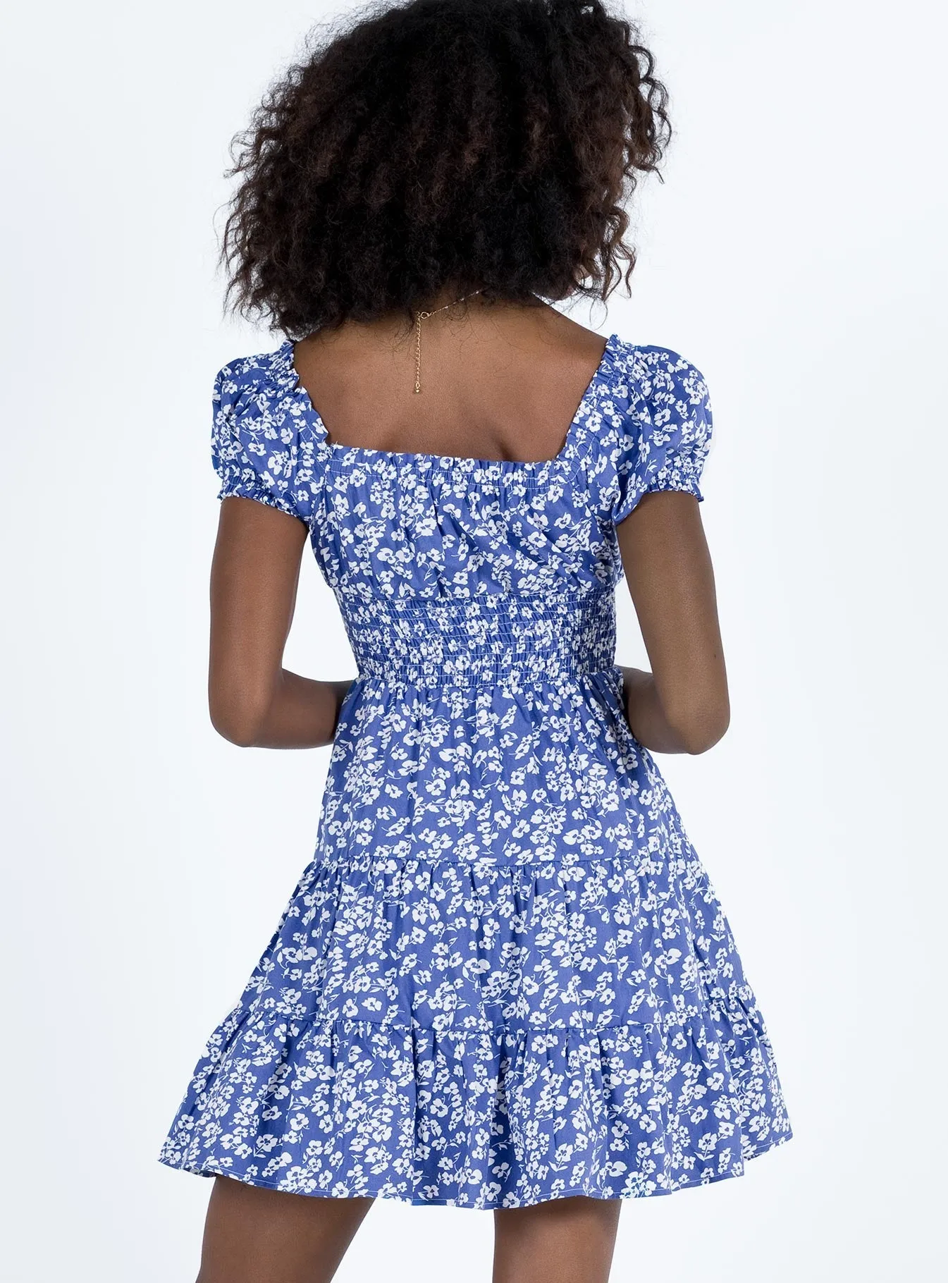 Tall Cut Daniela Mini Dress Blue Floral