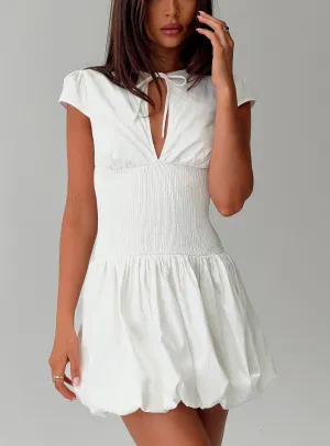 Glow Soft Chic Prints Ladybug Mini Dress White