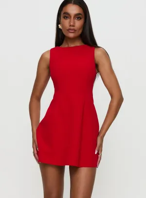 Tear Resistant Floral Appeal Anse Mini Dress Red