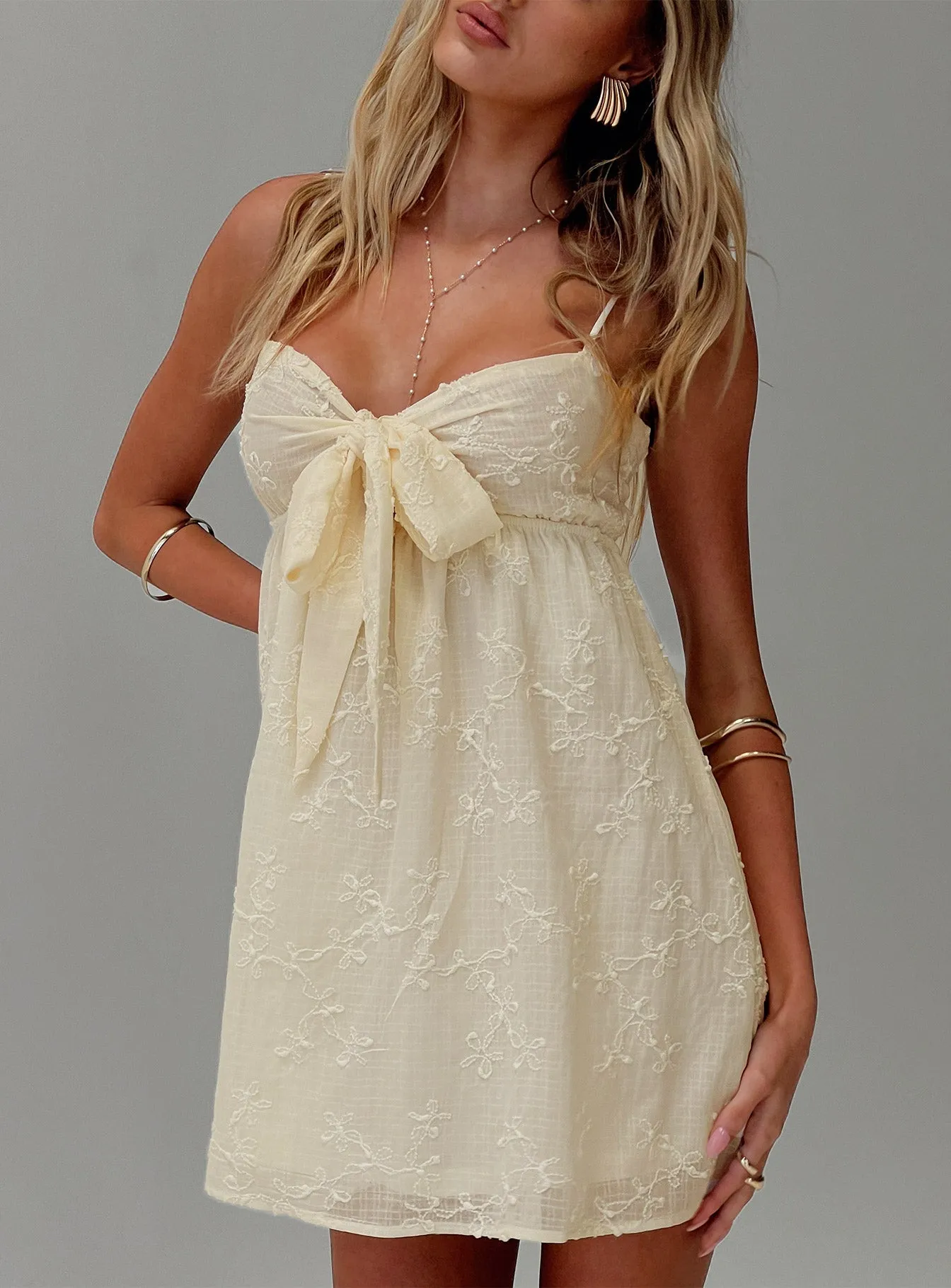 Simple Style Look Chic short-length dress Granno Mini Dress Lemon