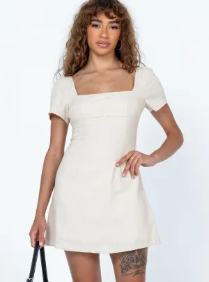 Hastings Mini Dress Beige Water Repellent Coating High Beat