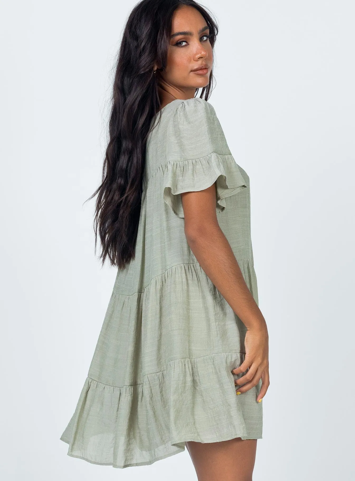 Trendy Wear Wide Range Motion Miami Mini Dress Sage