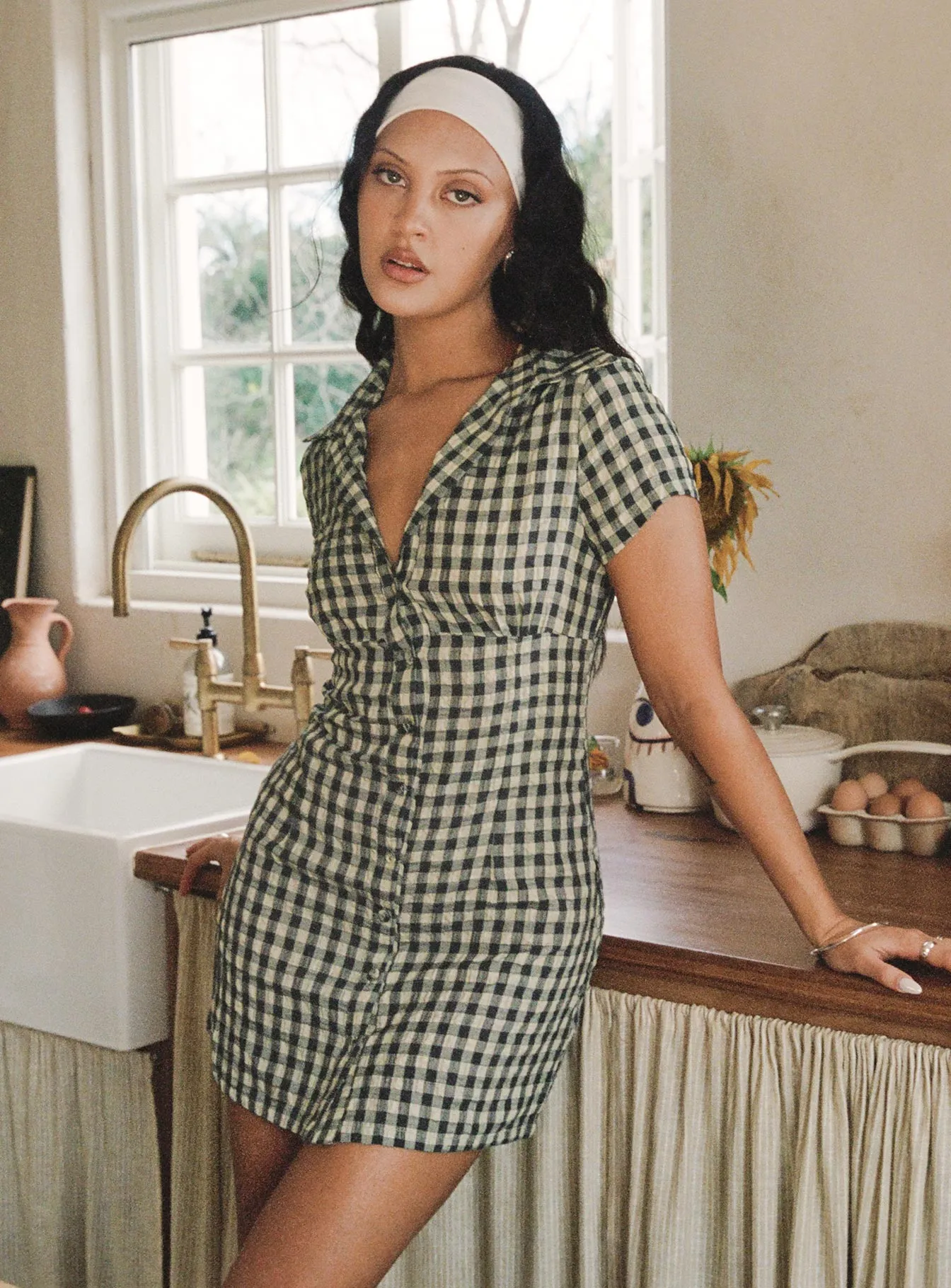 Motley Mini Dress Brown Check Tall Smart Wear