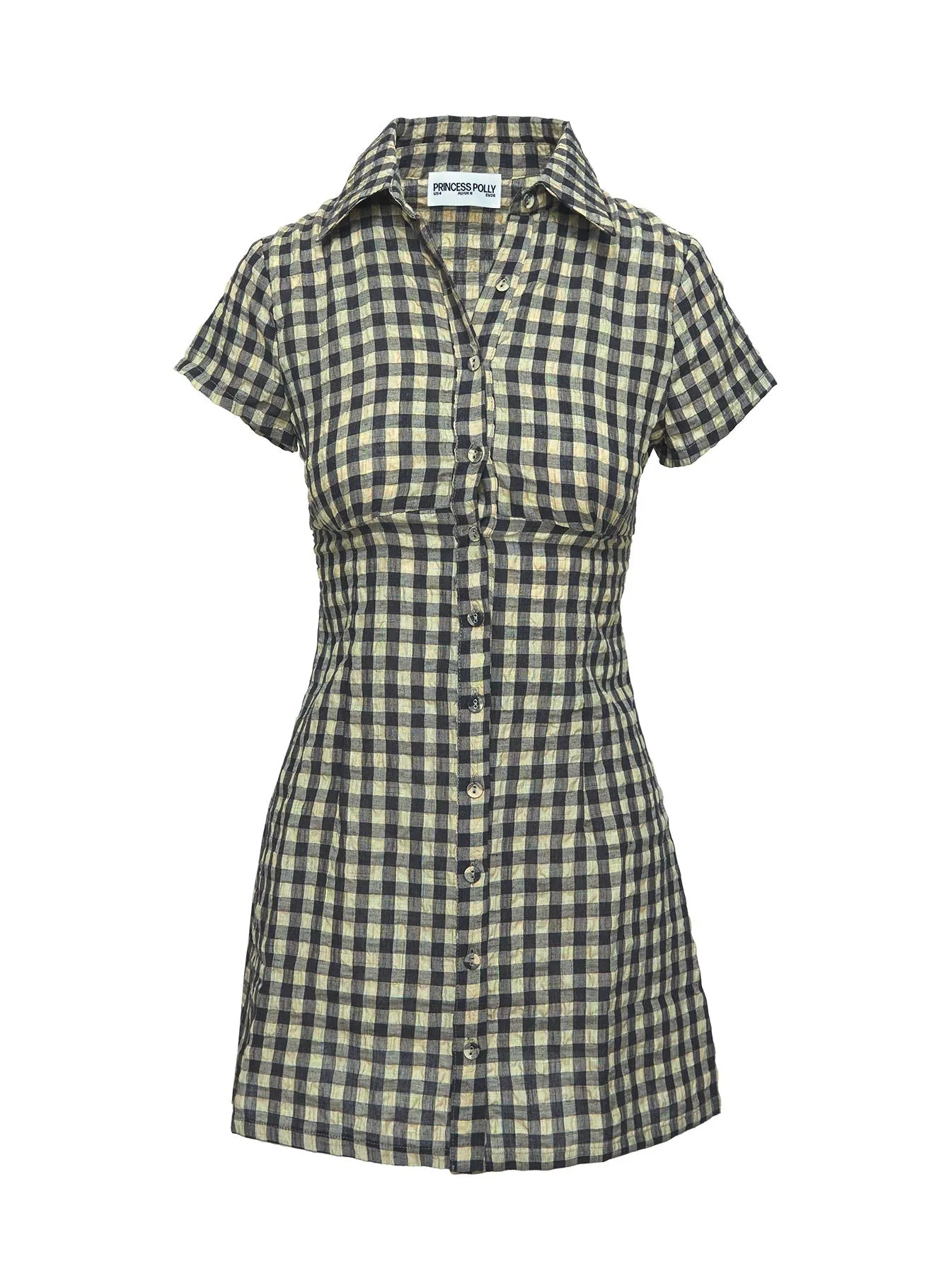 Motley Mini Dress Brown Check Tall Foldable Design