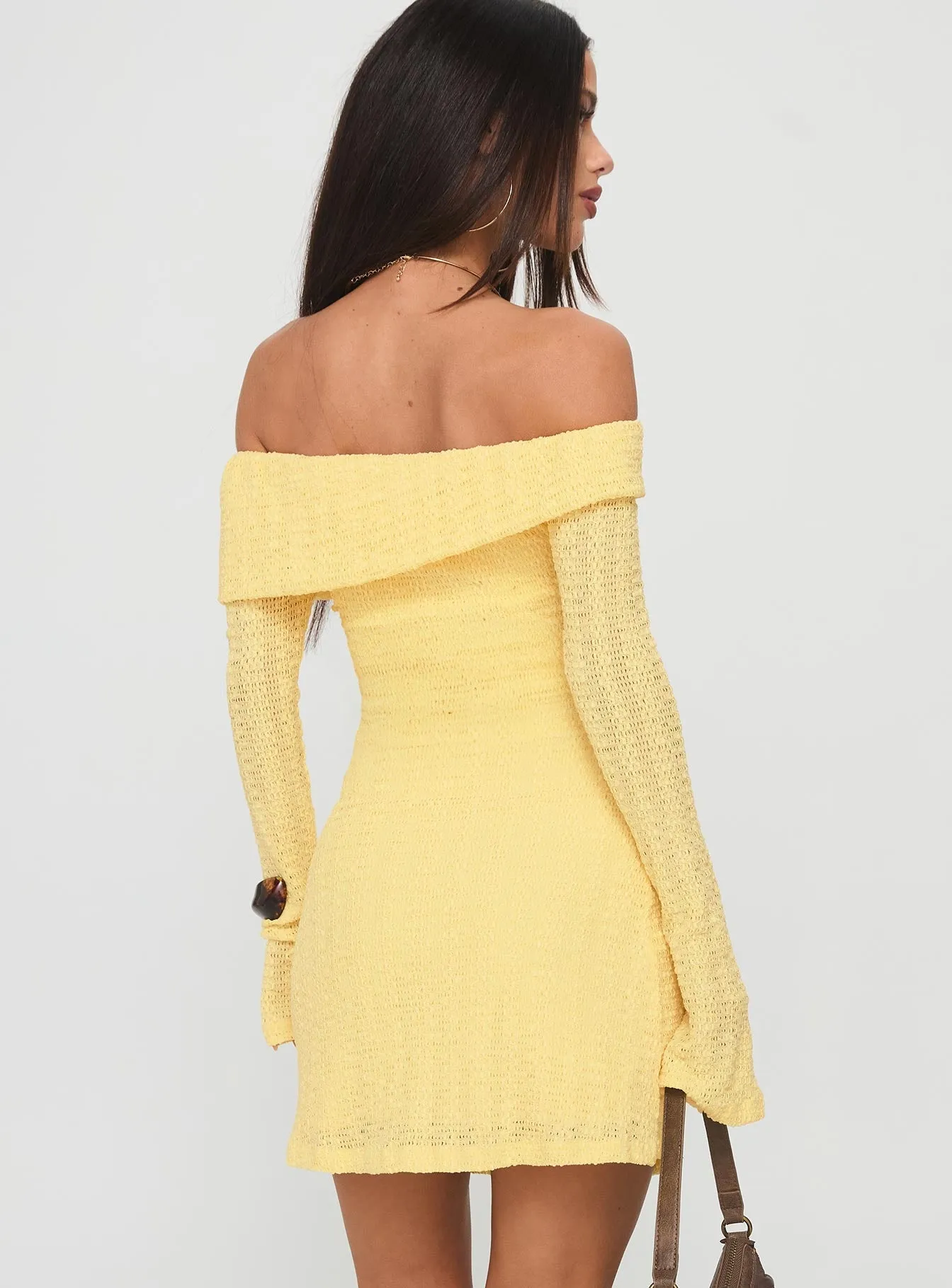 Vierra Long Sleeve Mini Dress Lemon Fresh Design
