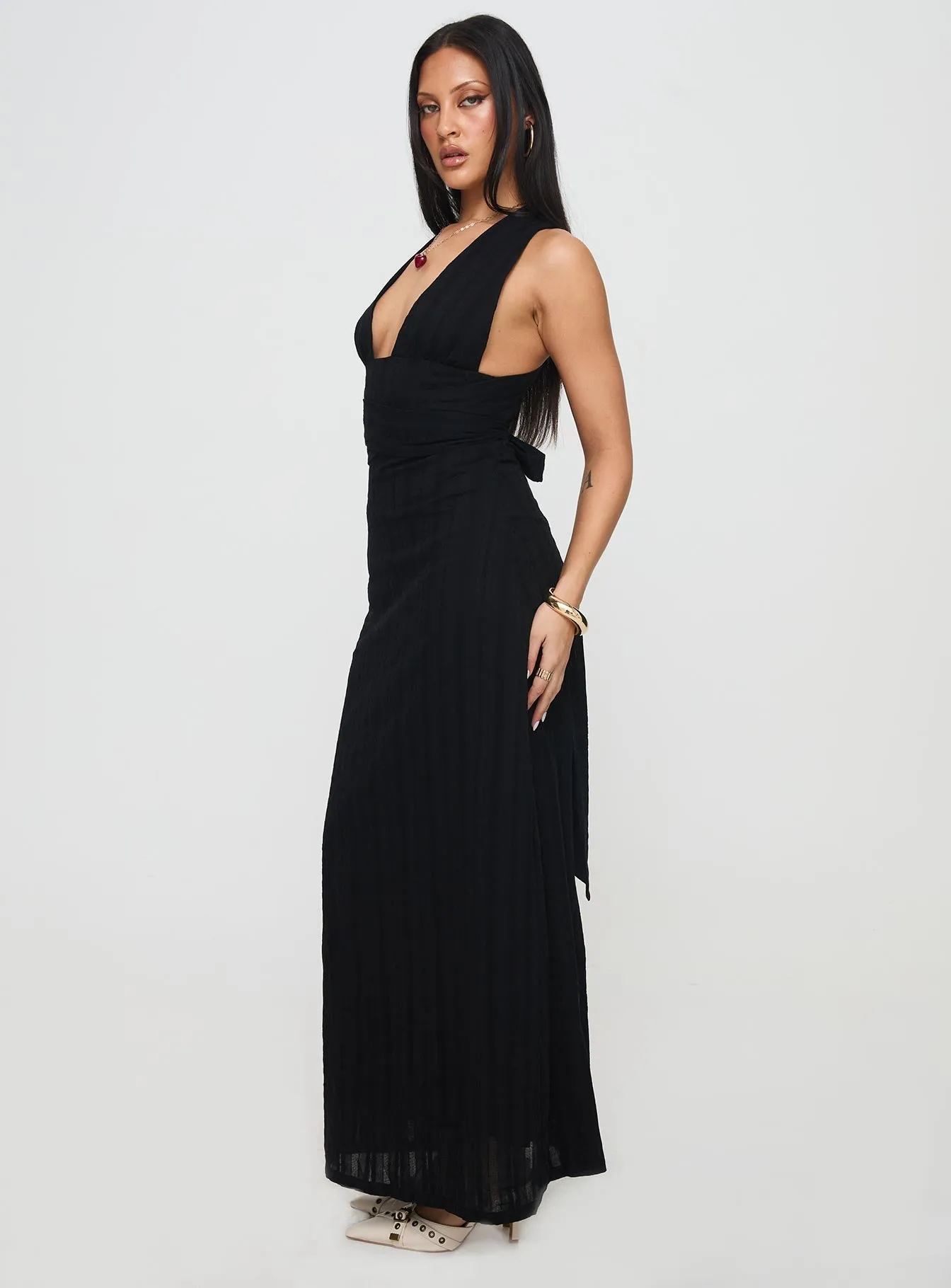 Alsace Maxi Dress Black Coast Path