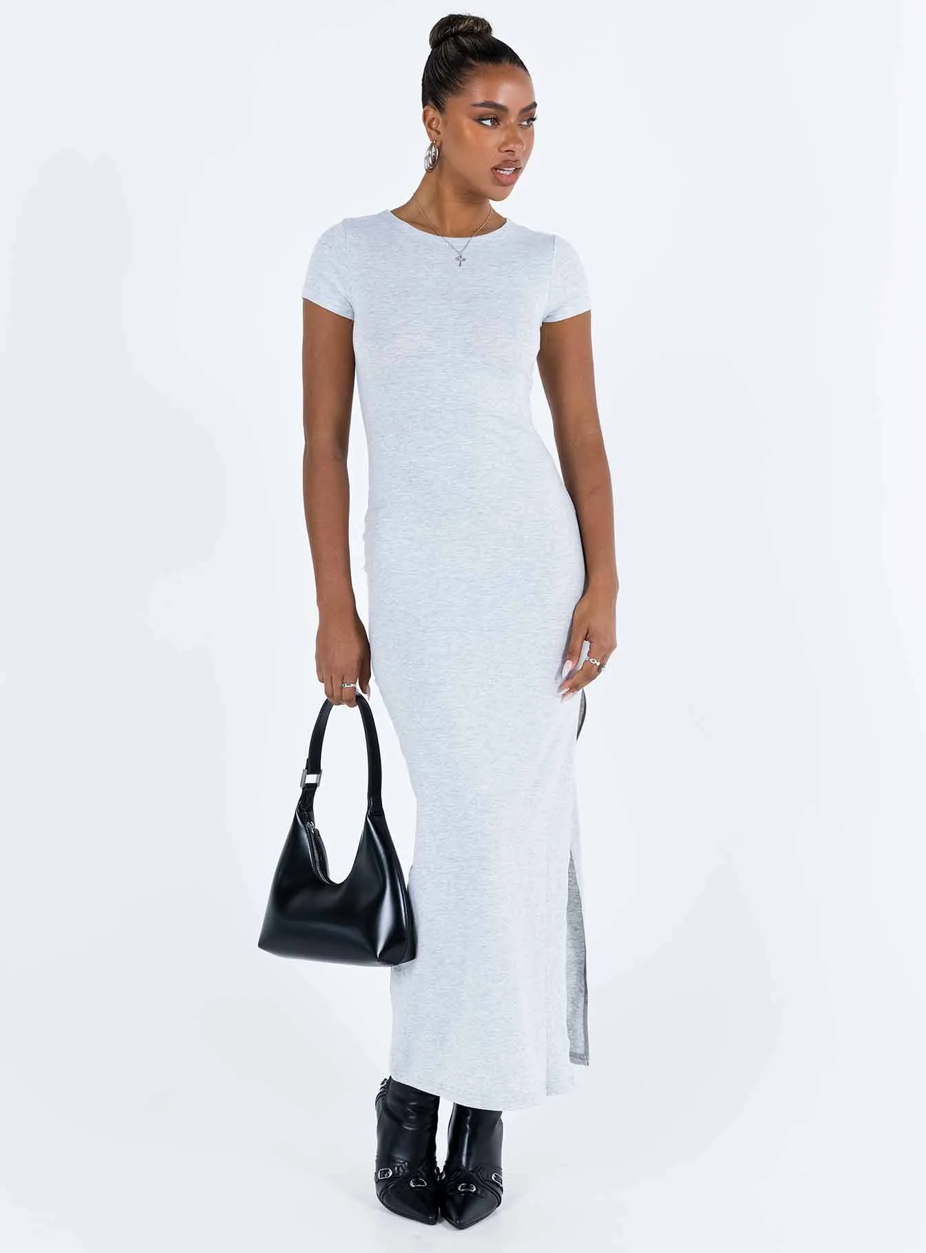 Lex Maxi Dress Grey Field Glow