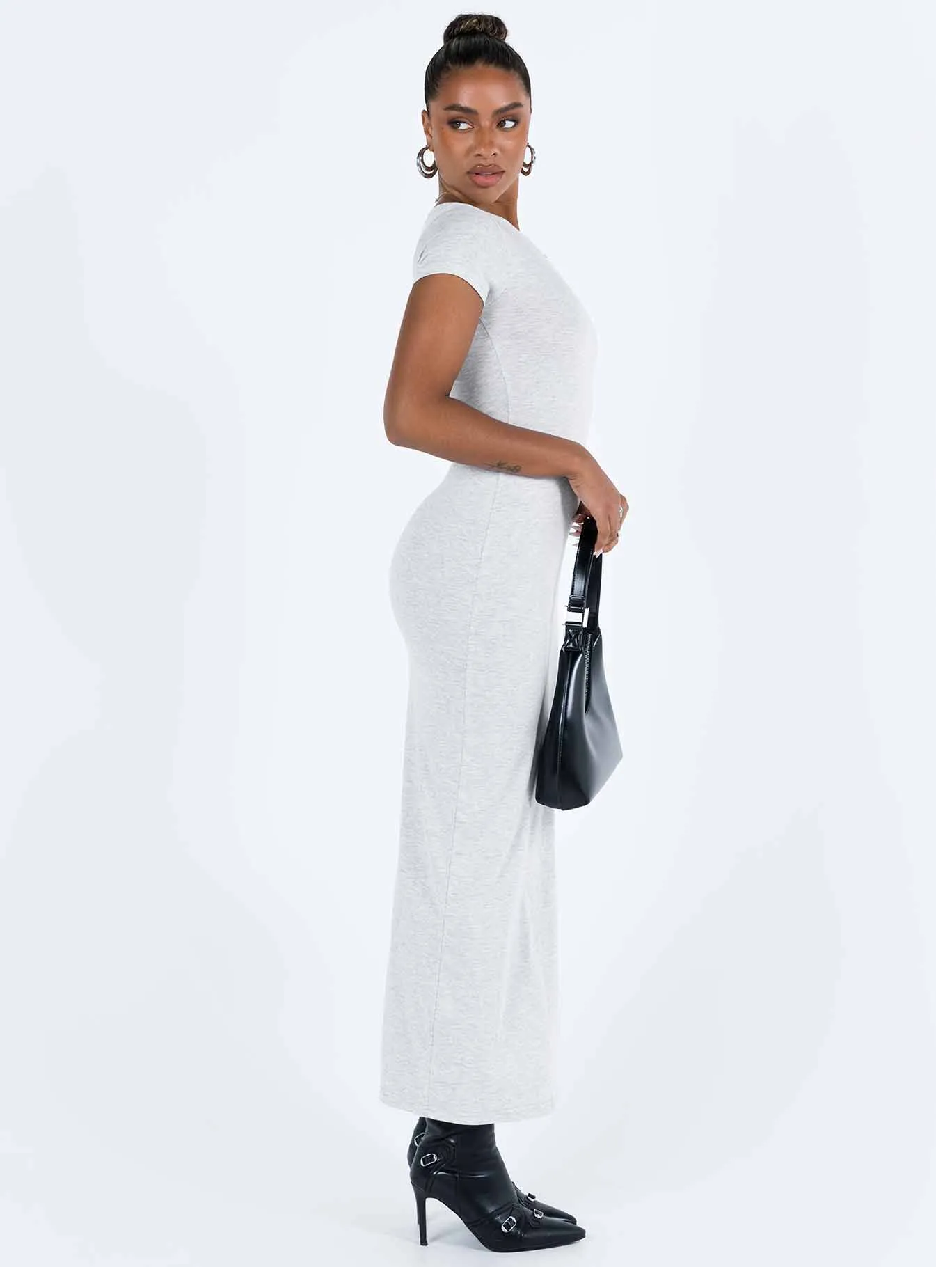 Lex Maxi Dress Grey Marina Scene
