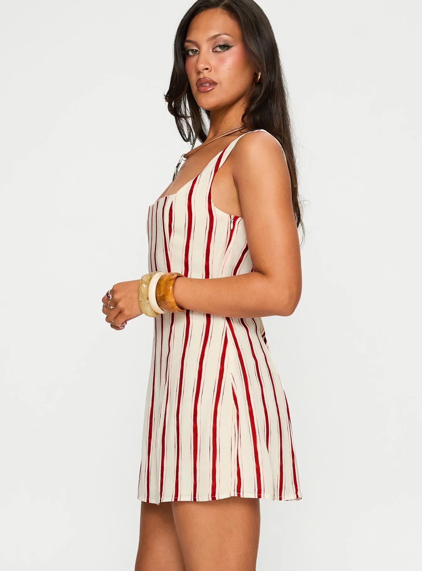 Trendy Mood Maris Mini Dress Red Stripe