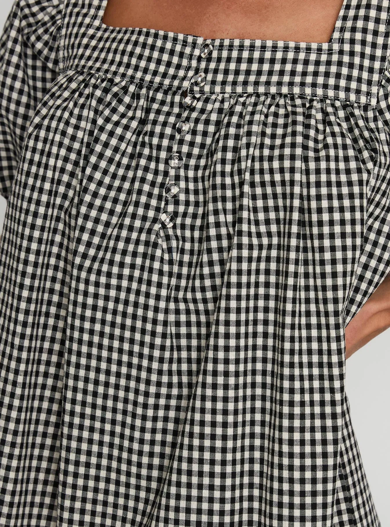 Lilibet Mini Dress Black Gingham Light Fit All Day Wear