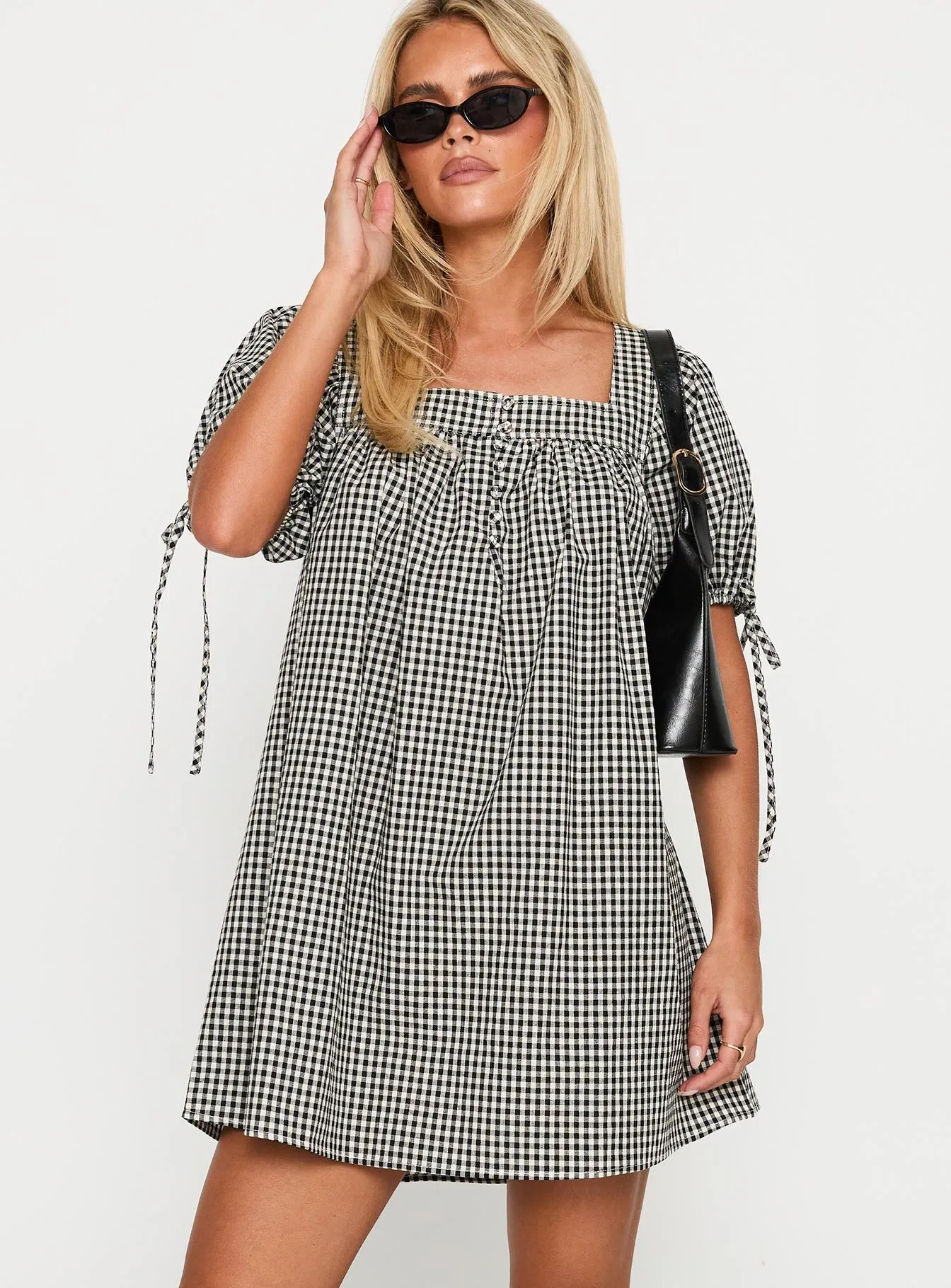 Lilibet Mini Dress Black Gingham Light Touch
