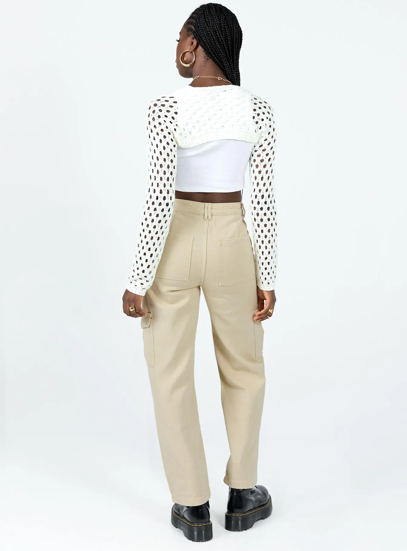 Adelaide Cargo Jeans Stone Modern Silhouette