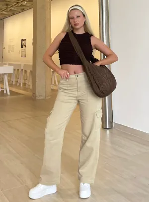 Adelaide Cargo Jeans Stone Outdoor Fashion