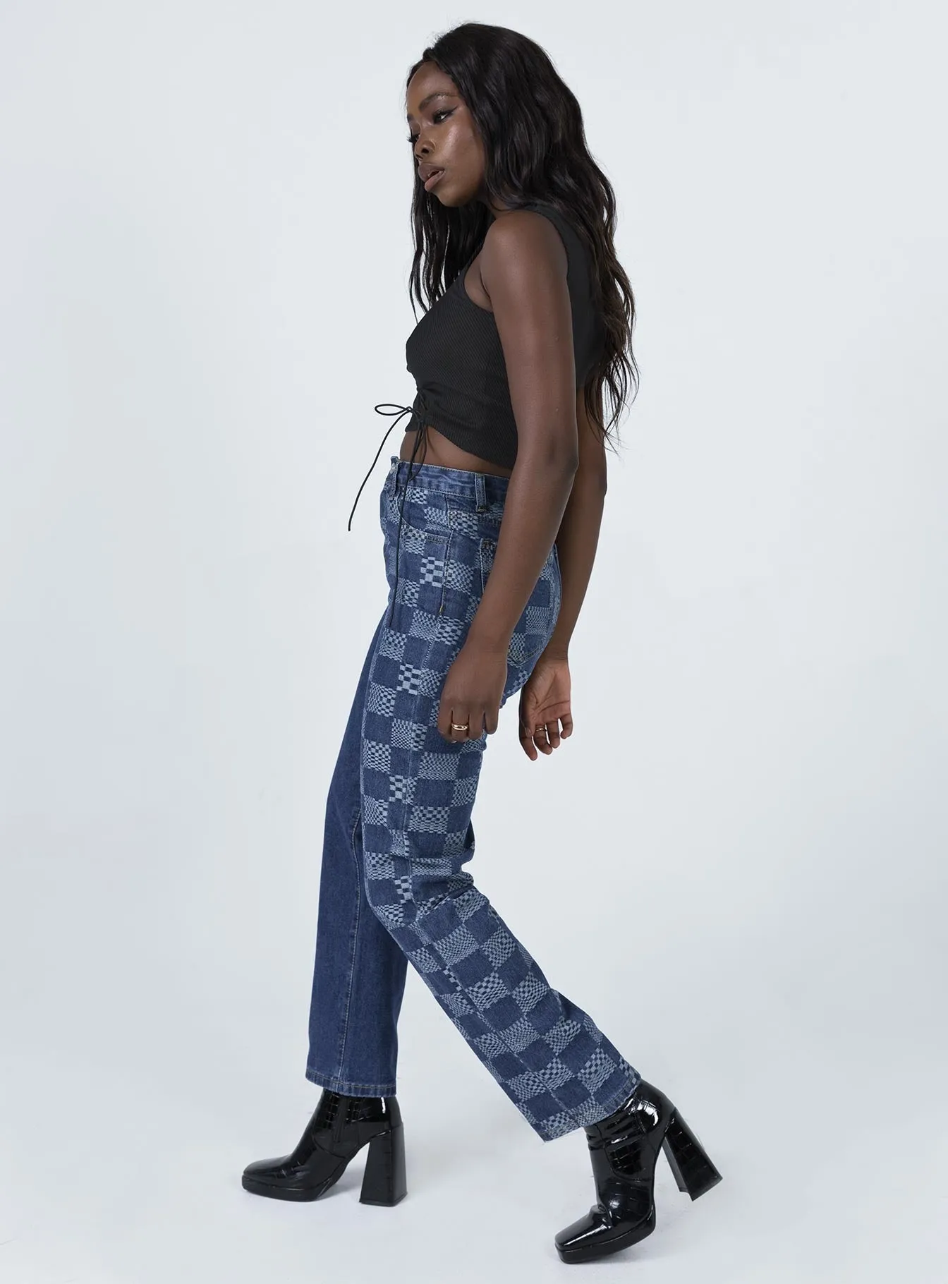Flexible Waistband On The Move Cher Straight Leg Denim Jeans