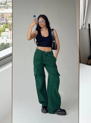 Comfort Stretch Traveler Gear Summer Vibes Fashion Lover Paige Mid Rise Cargo Jean Denim Green Petite