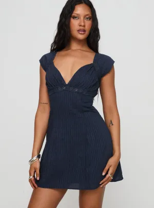 Forever And Always Mini Dress Navy Stage Heat