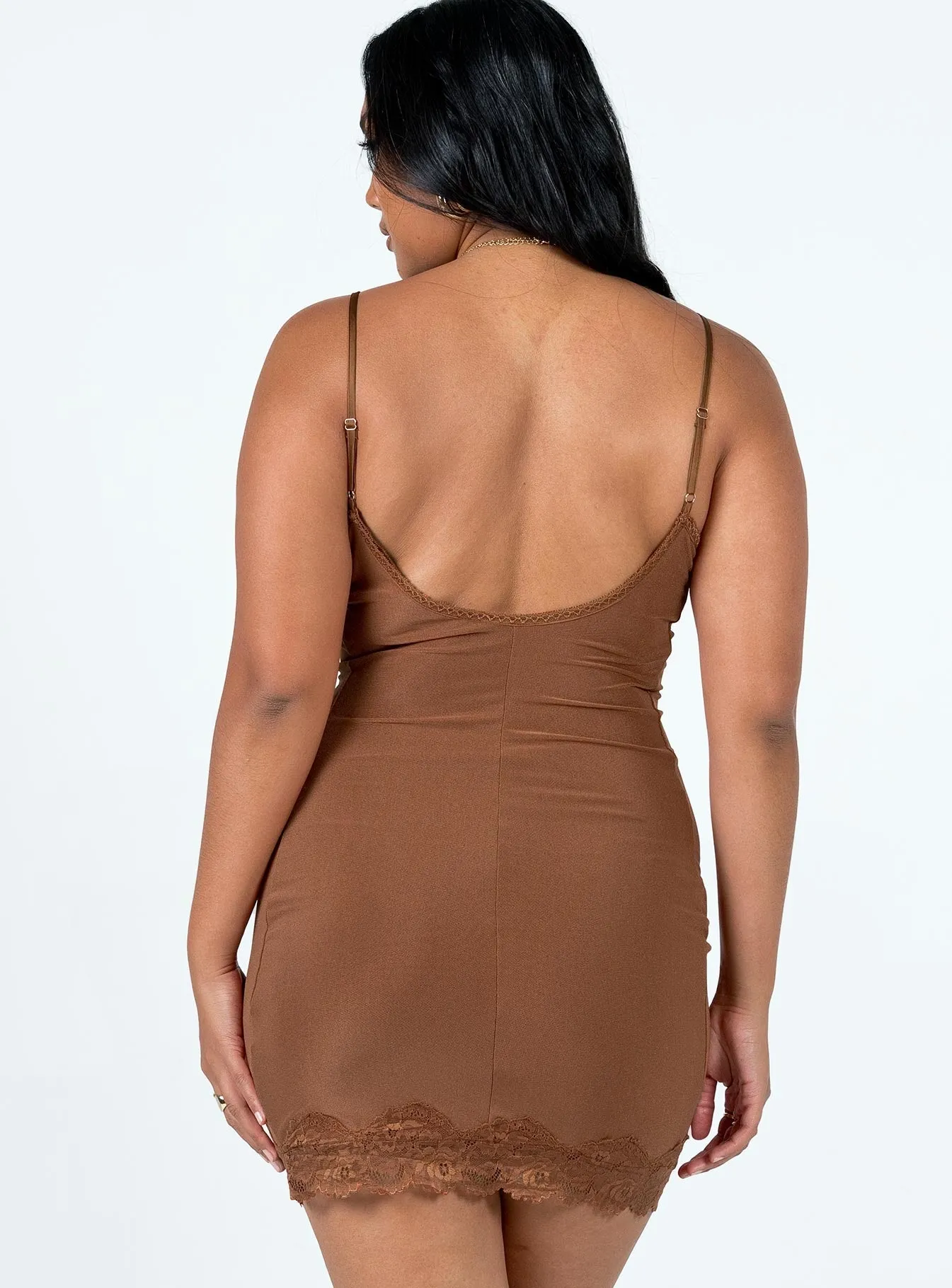 Chic Wear Stage Warm Fauna Mini Dress Brown