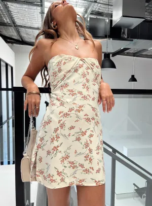 Smart Casual Wear Irena Strapless Mini Dress Floral