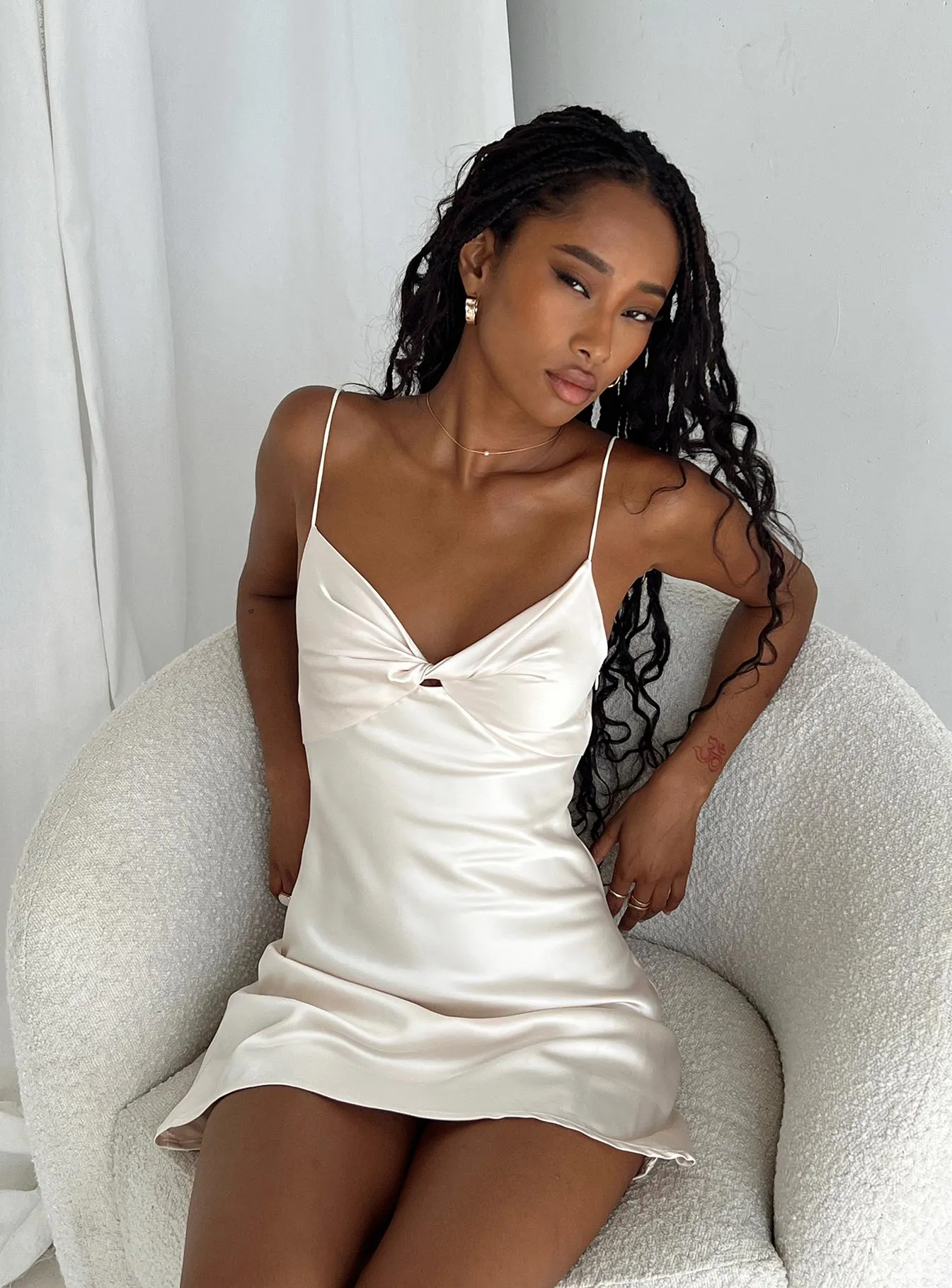 Heat Scene Light Warm Marilyn Mini Dress Champagne