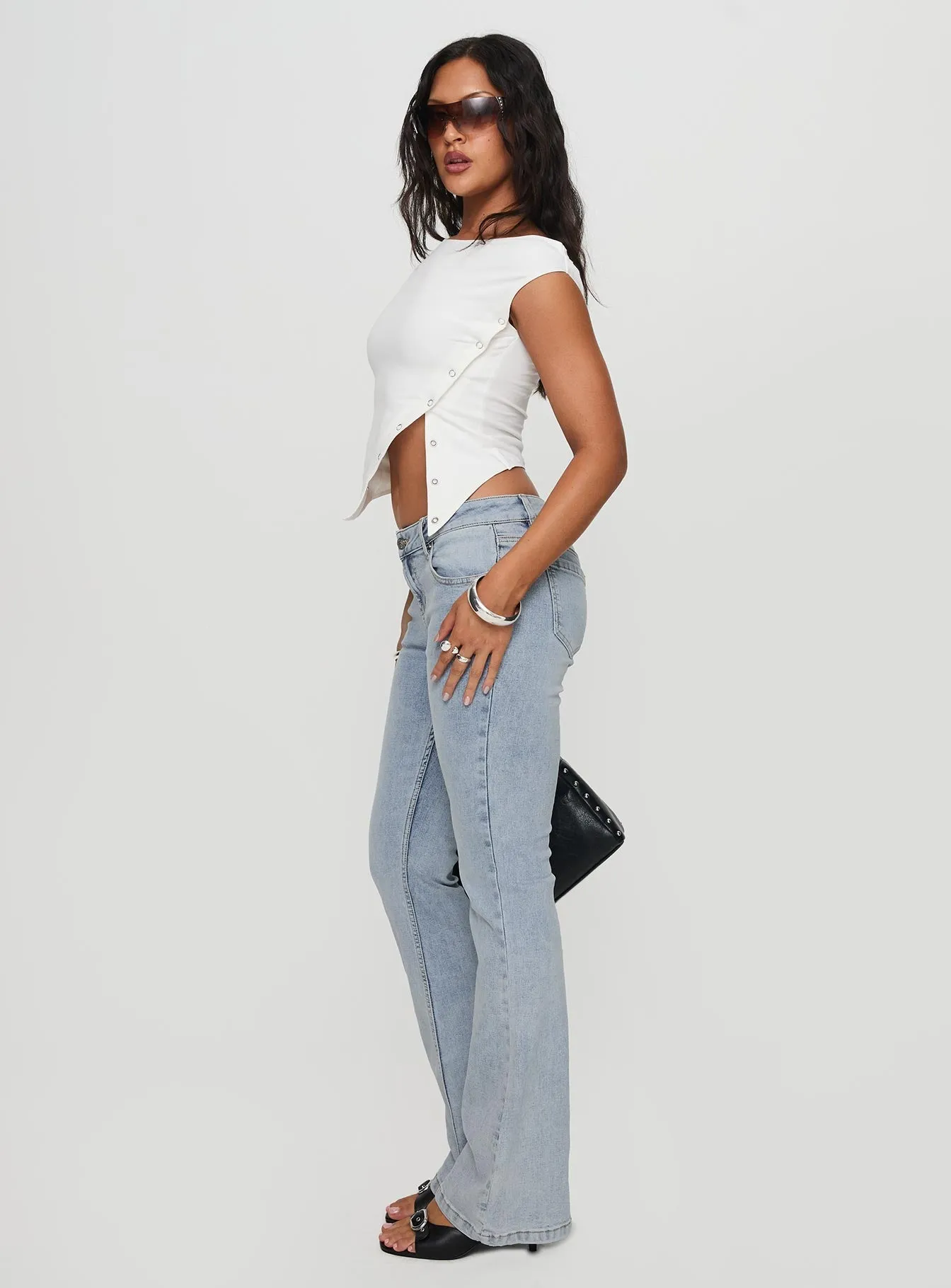 Trend Setter Home Comfort Bethany Low Rise Bootleg Jeans Light Wash